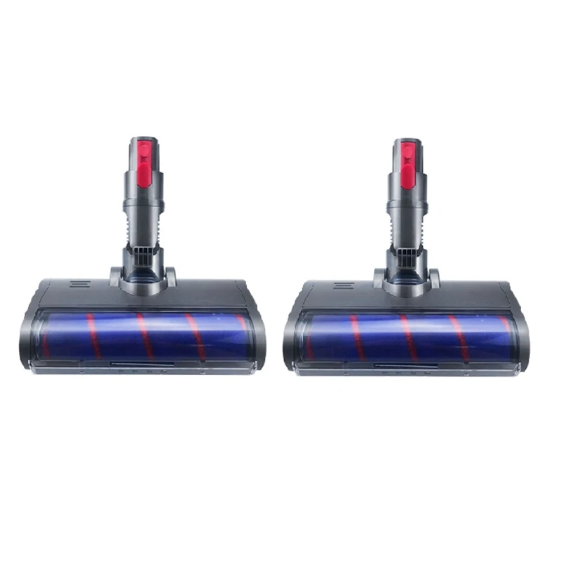 

EAS-2Pcs Fluffy Soft Roller Head Quick Release Electric Floor Head For Dyson V7 V8 V10 V11 Vacuum Cleaner Repair Parts