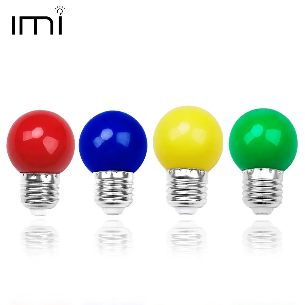 

Светодиодная лампочка Bomlillas E27, цветная ампула, RGB светильник 2835, 220 В, G45, круглые шариковые лампочки для домашнего декора