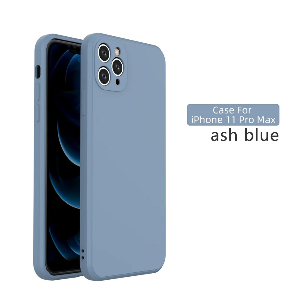 Luxury Original Square Soft Phone Case For iPhone 12 11 Pro Max IPhone Camera Lens Protection Mobile Cover | Мобильные телефоны и