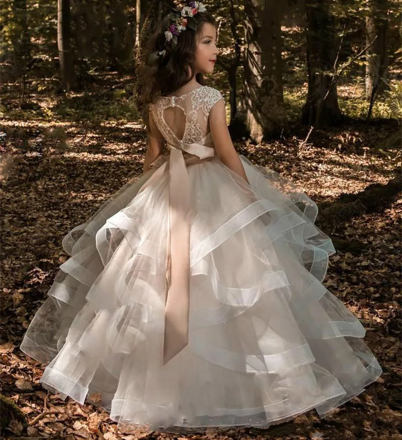 Для девочек в цветочек платья полной длины бальное платье-пачка с блестками и