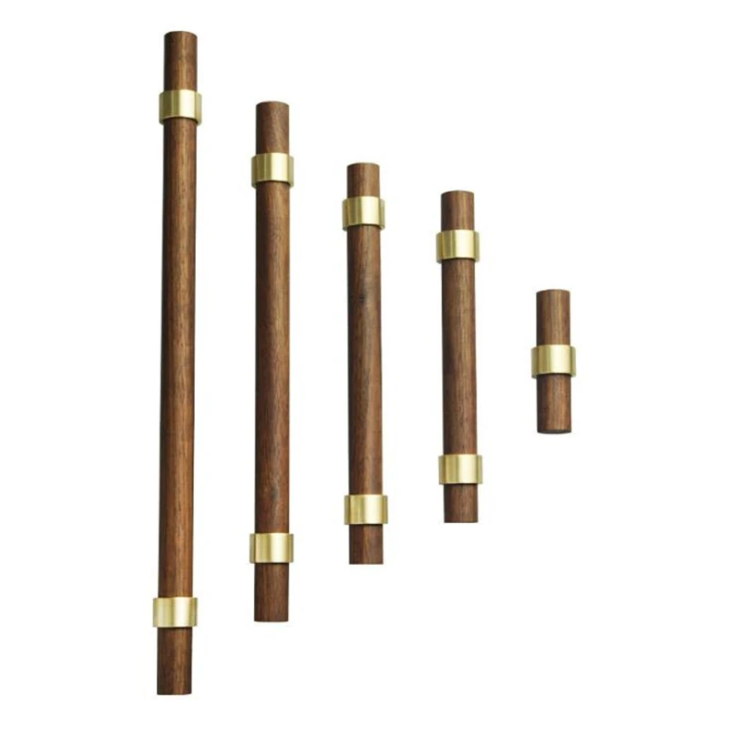 Ручка LCH из латуни и черного ореха регулируемая по цвету | Обустройство дома