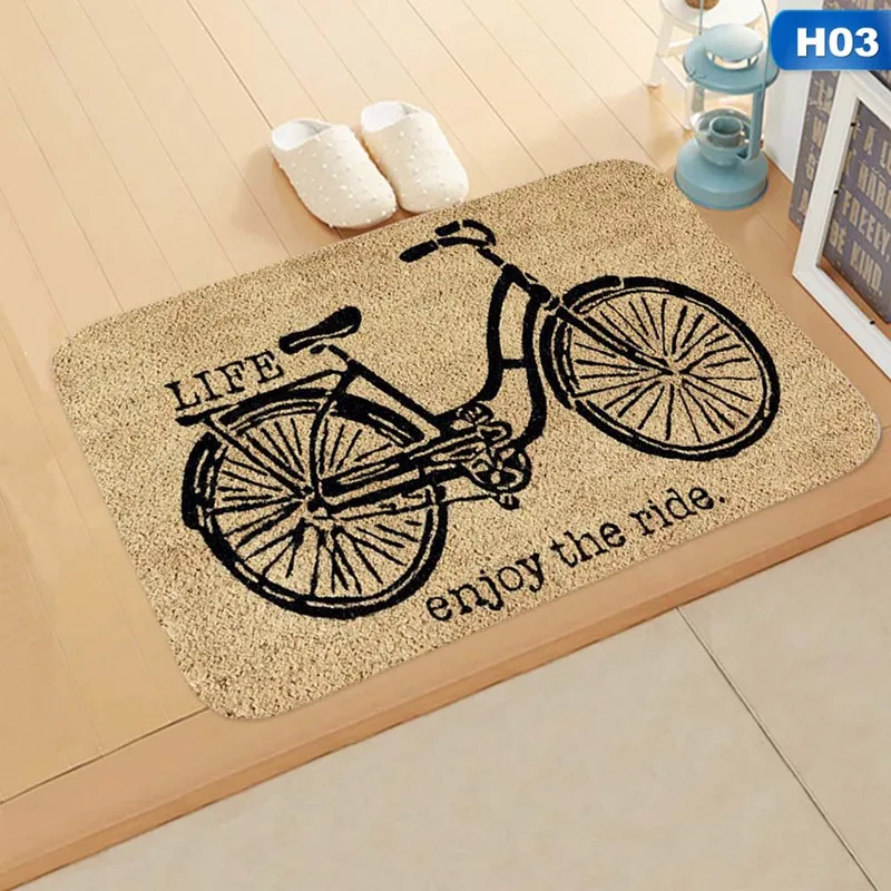 Коврик фланелевый для дома 40x60 см нескользящий прямоугольный ковер с надписью