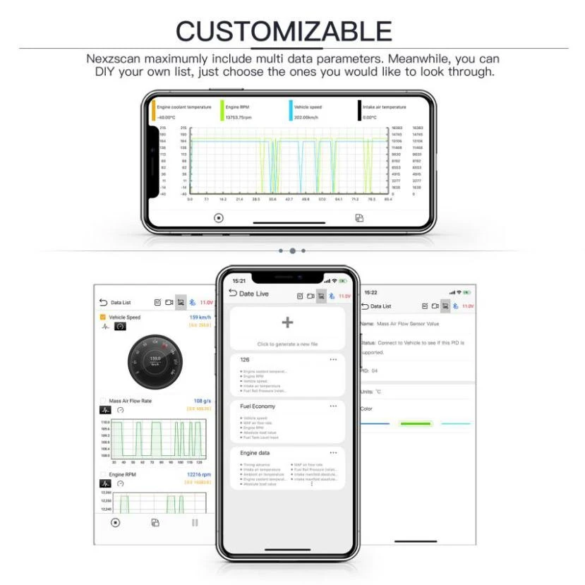 HUMZOR NexzScan OBD2 сканер автомобильный считыватель кодов Bluetooth 4,2 диагностический инструмент для iPhone, iPad и Android PK Bluedriver OBDLink
