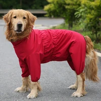 new fashion big dog raincoat samoyed golden hair labrador medium large dog all inclusive four legged pet dog waterproof poncho