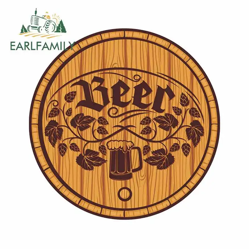 EARLFAMILY 13 см х деревянная пивная модная Наклейка виниловая наклейка для автомобиля