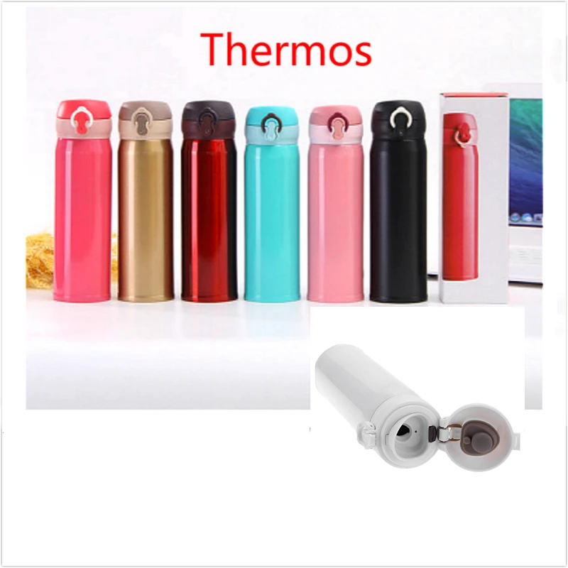 

450ml Travel Mug Water Thermos Stainless Steel Double Wall Thermal Cup Bottle Vacuum Cup School Home Tea Coffee Drink Bottle