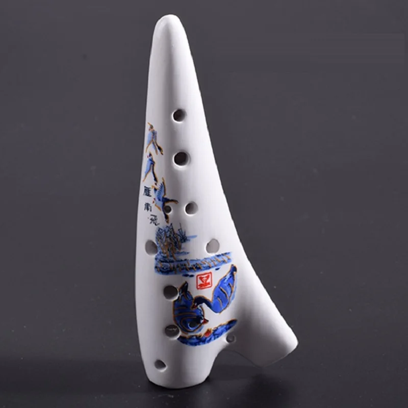 Cerâmica Ocarina Submarino Soprano c Vitrificada Flauta Tenor 12 Buraco Okarina Vento Instrumento Musical Gelo-crack Forno-fogo sc