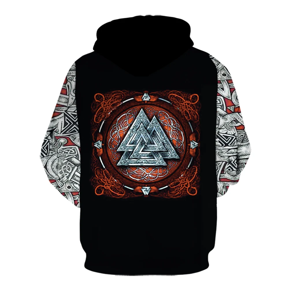 

Fashion Men Hoodies All Over Printed Unisex Hoodie Streetwear Casual Hooded Sweatshirt Drop Ship Viking Tattoo 3D Thick Full