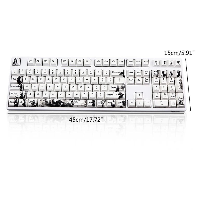 

Knight errant Keycap Ink Keycap 5-Surfaces Dye Sub OEM Profile 128 Key ANIS Layout Augment Mechanical Keyboard Keycap wholesales