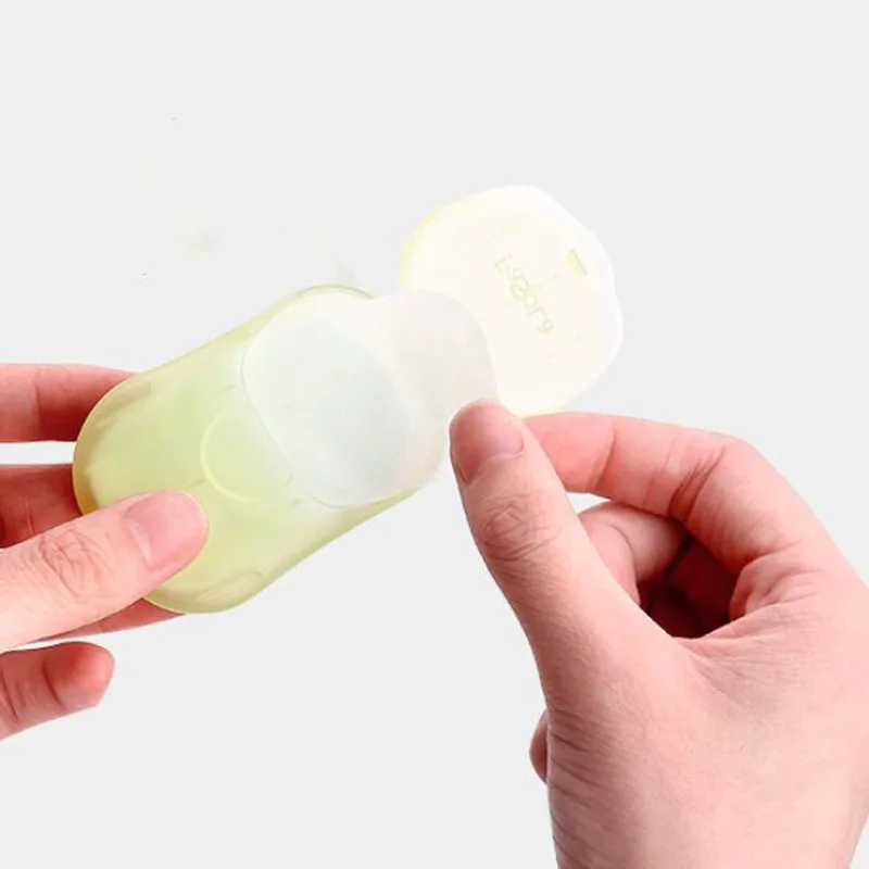 

50Pcs/Box Travel Washing Hand Bath Soap Paper Scented Slice Sheets Foaming Soap