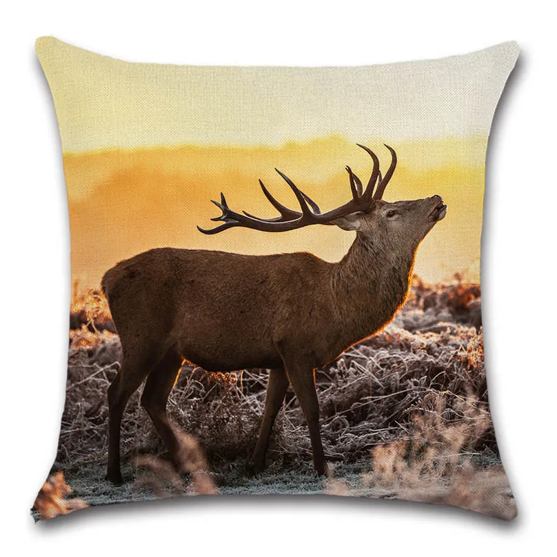 Чехол для подушки с изображением животных оленей и рогов декоративный чехол дома