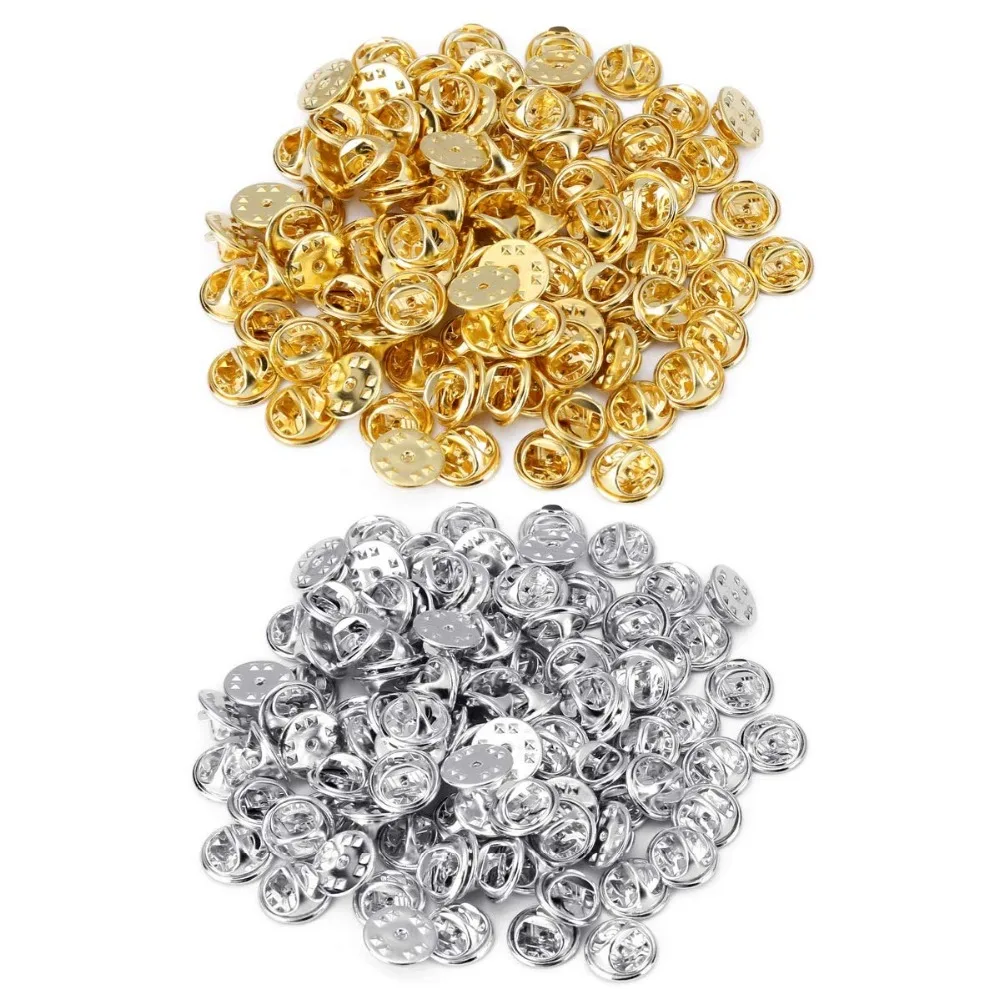 25/50 шт. золото с родиевым покрытием Медь ногтей галстук Тэкс лацкан сзади