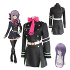 Полный комплект костюма Хираги шиноа из японского аниме серафа конца для девочек и женщин, костюм для косплея на Хэллоуин и вечеринку с фиолетовым париком