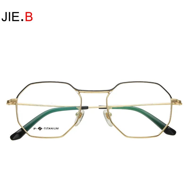 

Fashion Ultra-Light Titanium Personality Round Frame Optical Mirror Men's Trend Leisure IP Plating Ladies Prescription Mirror