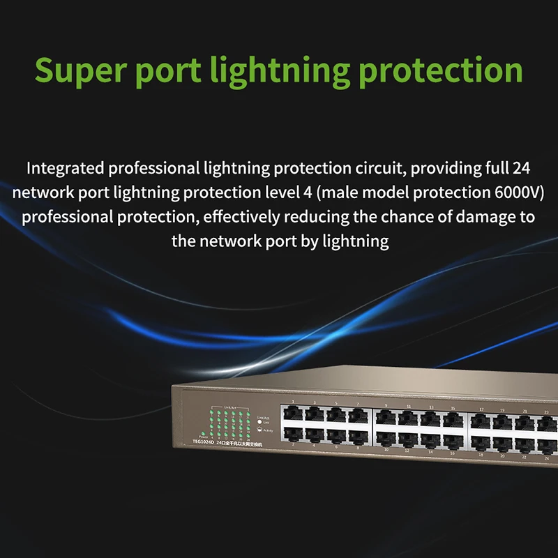 TD GLTEG1024D 24*10/100/1000 м RJ45 Порты сетевой коммутатор вперед Auto MDI/MDIX гигабитный дизайн за