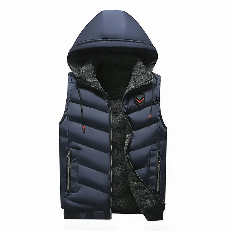 Новинка 2019 брендовая мужская куртка жилет без рукавов зимние модные