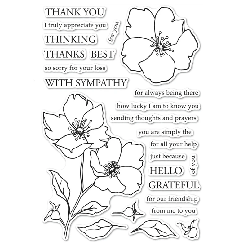 Прозрачная силиконовая печать "Дикая роза" для скрапбукинга и декора фотоальбомов, 2021 год.