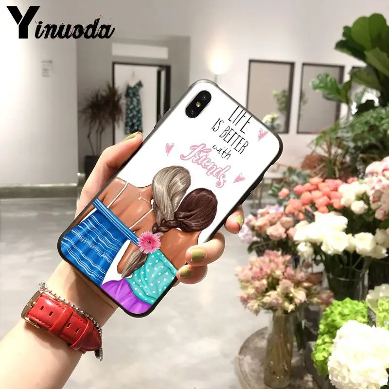 Yinuoda VOGUE Рождественский Женский кофейный мягкий чехол для телефона iPhone 6S 6plus 7plus 8