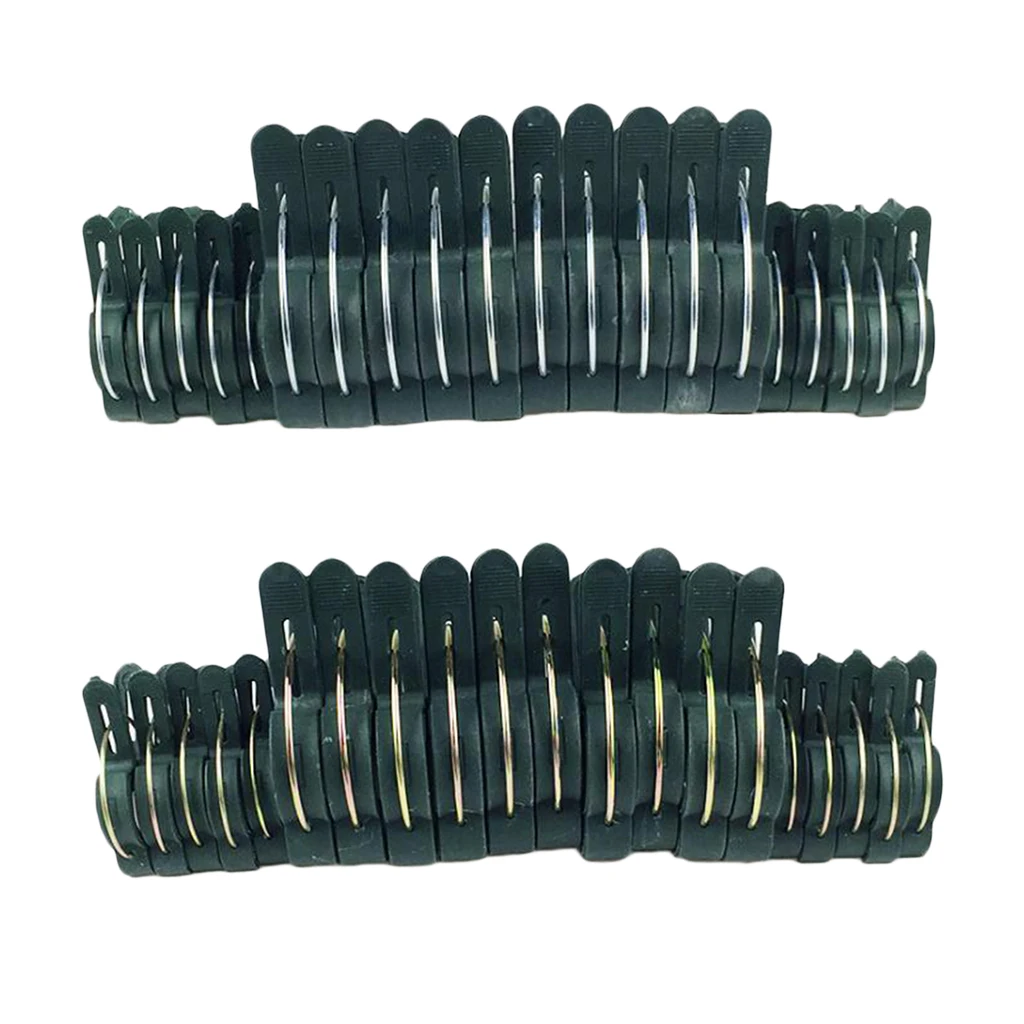 

20Pcs Small & Large Reusable Spring Loaded Sprung Plastic Plant Clips Garden Ties - 2 Sizes(10Pcs/One Size)