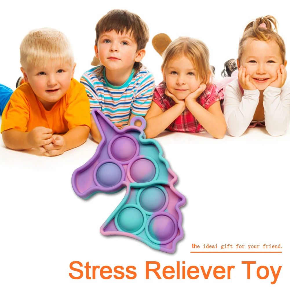 

Fidget Simple Dimple Toy Sensory Educational Toy Keychain Push Bubble Fidget Toys Adult Stress Relief Toy Antistress Soft