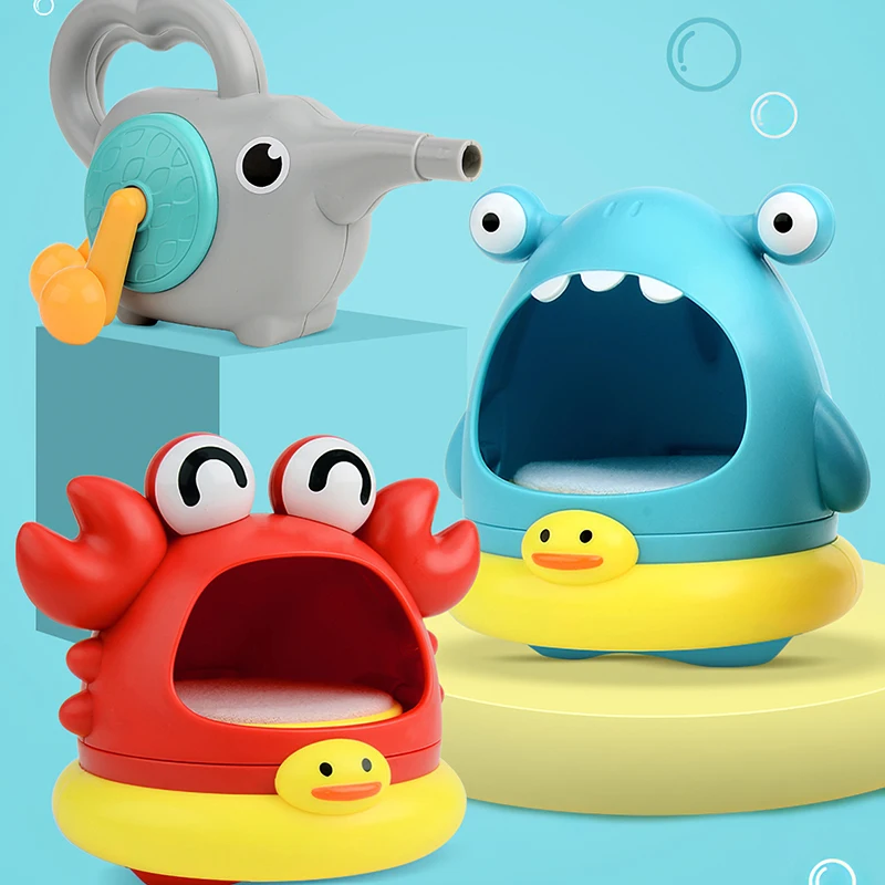 

Baby Bath Toys Bubble Machine Crabs Frog Music Kids Bath Toy Bathtub Soap Automatic Bubble Maker Baby Bathroom Toy for Children
