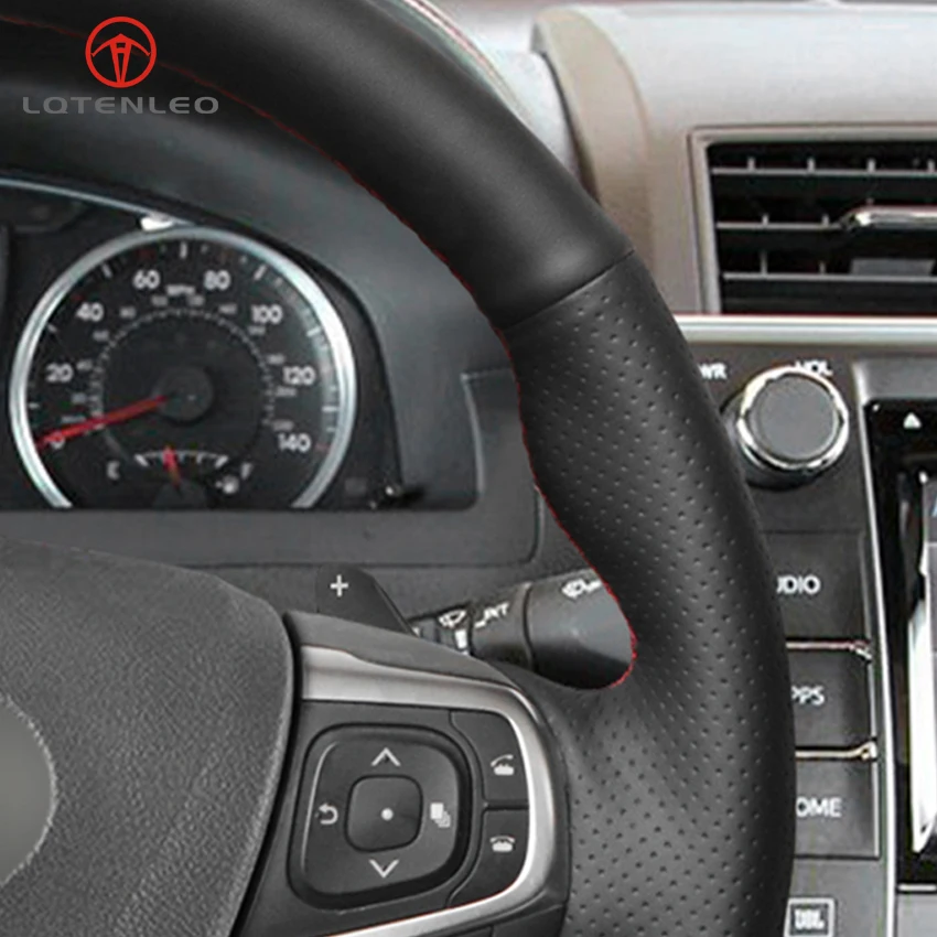 LQTENLEO черная натуральная кожа для самостоятельной сборки Toyota Camry 2015 2017 Avalon 2013 2018