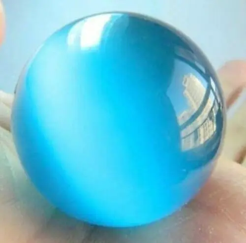 4-10cm Natural blue cat eye crystal ball divination energy stone ball photography decorative ball
