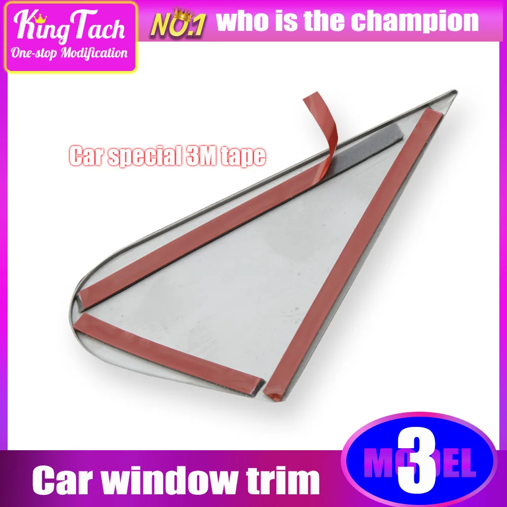 

Car Window Trim For Tesla MODEL 3 Stainless steel SUS304 body exterior decoration stickers black carbon pattern