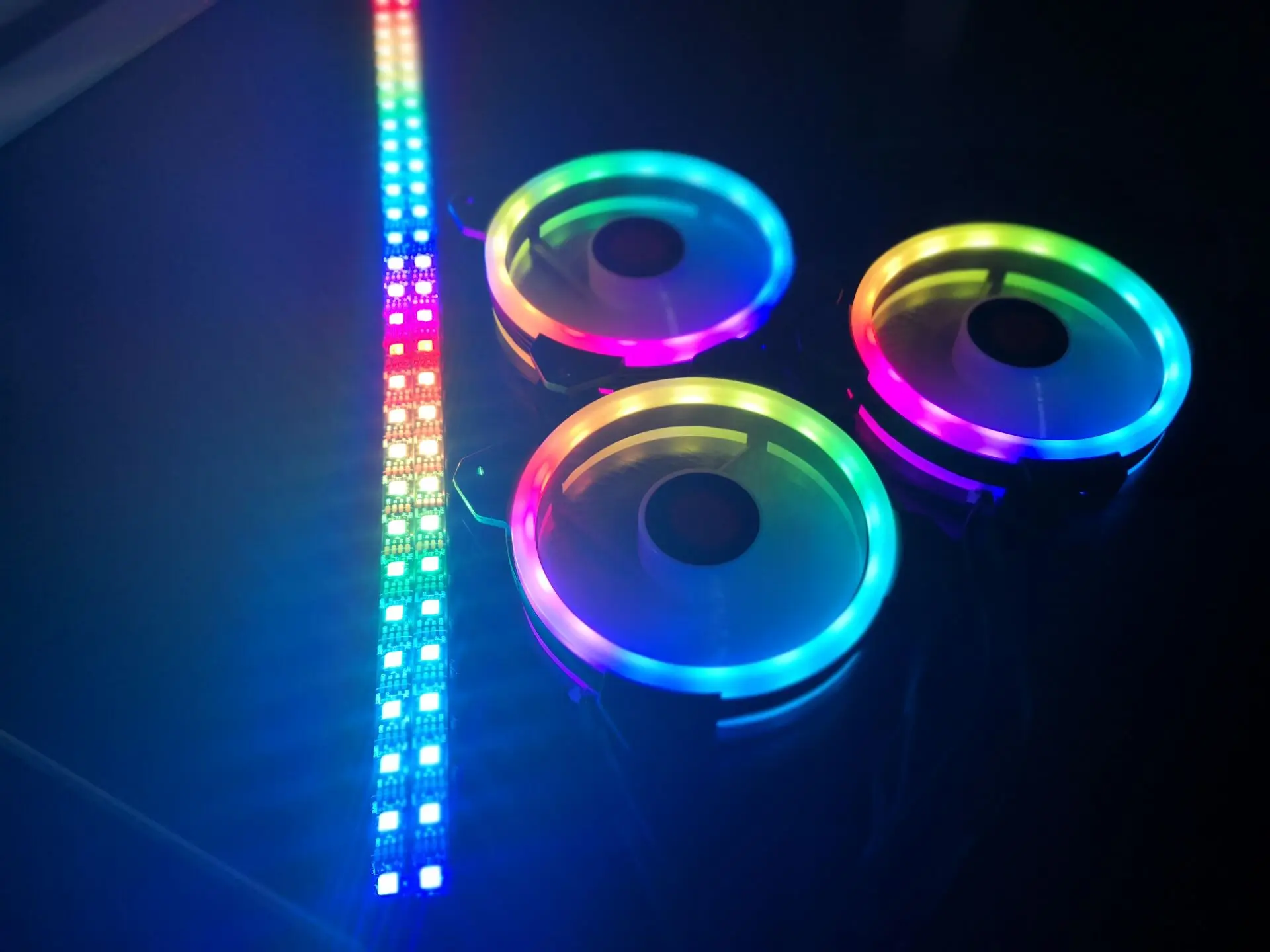 Красочная музыкальная RGB компьютер чехол PC Вентилятор регулировать охлаждающий