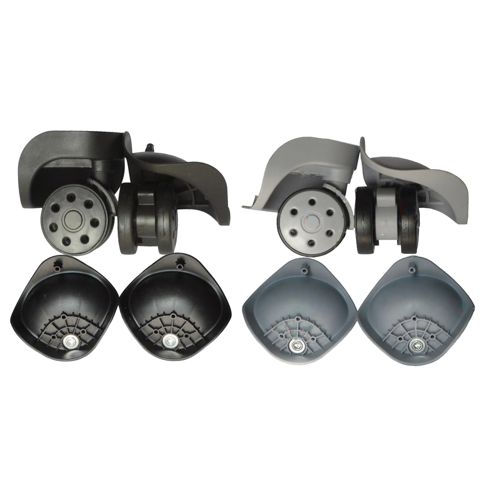 

2pcs DIY Luggage Left and Right Swivel Caster Wheels Scooter Wheel Replacement, Black