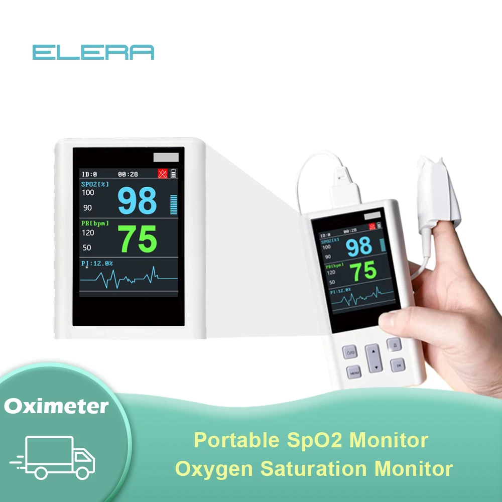 Пульсоксиметр на кончик пальца ручной для новорожденных и взрослых ветеринарный