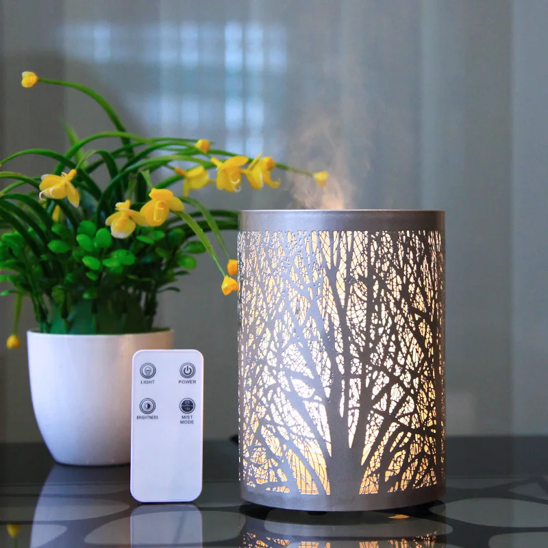 

Forest Aroma Diffuser Household Air Humidifier Warm Light Essential Oil Diffuser 100ml With Remote Control Desktop Sprayer