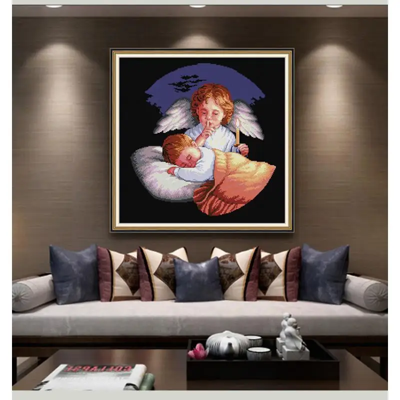 Набор для вышивки крестиком Angel Guardian Baby Sleep 11CT14CT ручная вышивка домашнее