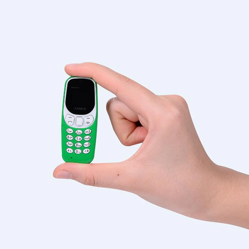Зеленый Zanco мини 2G BabyFone самая маленькая в мире коллекция Bluetooth 3,0 контакт 500 запись звонков мобильный телефон 320 мАч батарея - Цвет: Зеленый