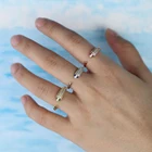 Модное открытое регулируемое кольцо в виде змеи для женщин, милое мини-кольцо в виде змеи, ювелирное изделие высокого качества, золотые, розовые, серебряные кольца в форме животных