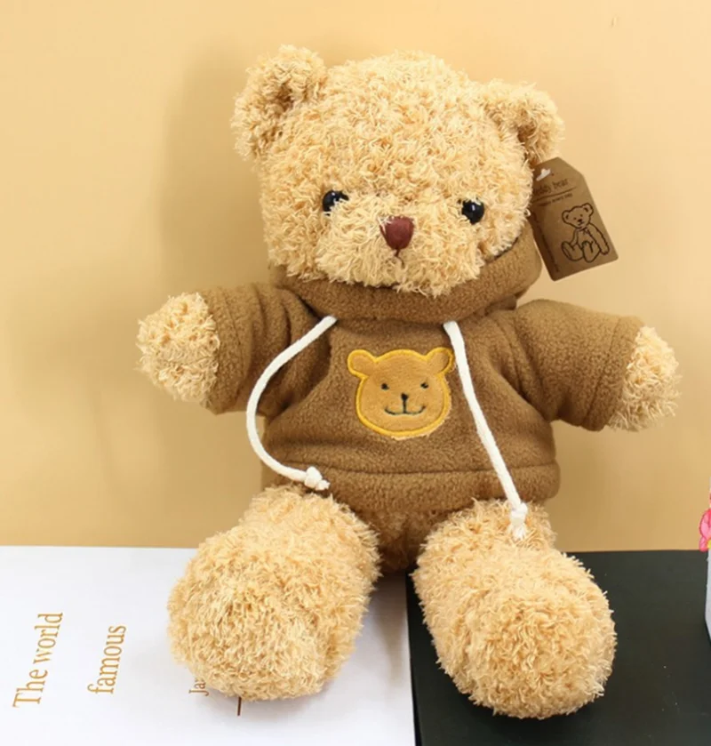 

30cm Kawaii Teddy Bear Plush Toy Stuffed Toy Playmate Doll Kids Accompany Toy for Birthday Gifts PP Cotton Kids Toy