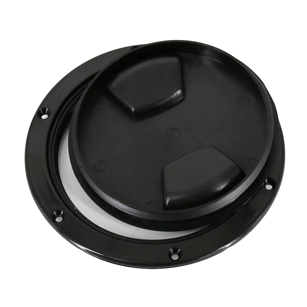 

Plastic Marine Sailboat Black 5" Access Hatch Cover Twist Screw Out Deck Plate .