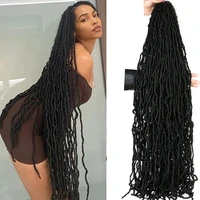 18 24 36 inch faux locs crochet hair ombre faux locks crochet braid curly hair new soft locs meche de cheveux pour crochet braid
