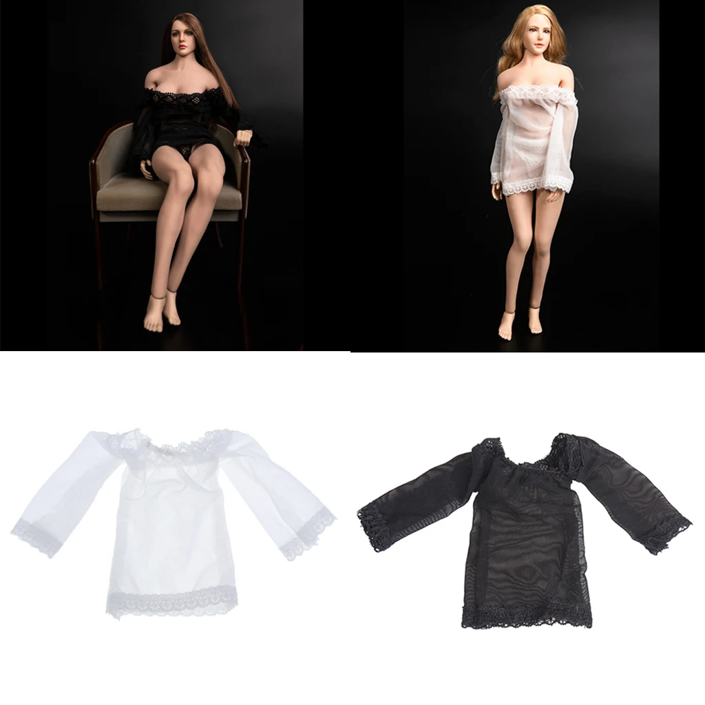 

Женская кружевная пижама в масштабе 1/6, аксессуар для одежды 12, дюймовый TTL