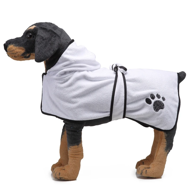 

Dog Bathrobe Soft Super Absorbent Clothing Quick Dry Pet Dog Bath Towel for Small Medium Large Dogs Prevent Colds