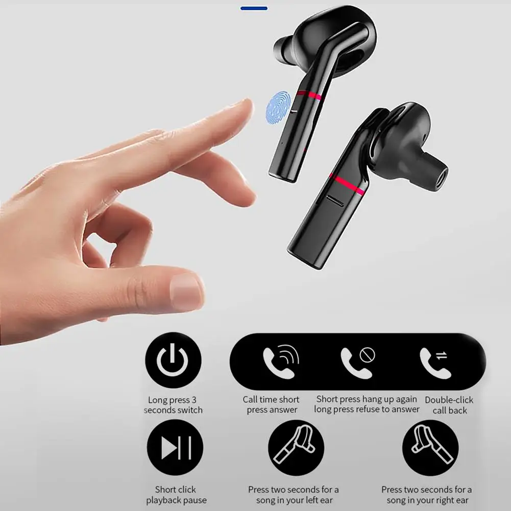 Прочные Bluetooth наушники деликатная текстура W1 TWS BT5.0 стерео музыкальные