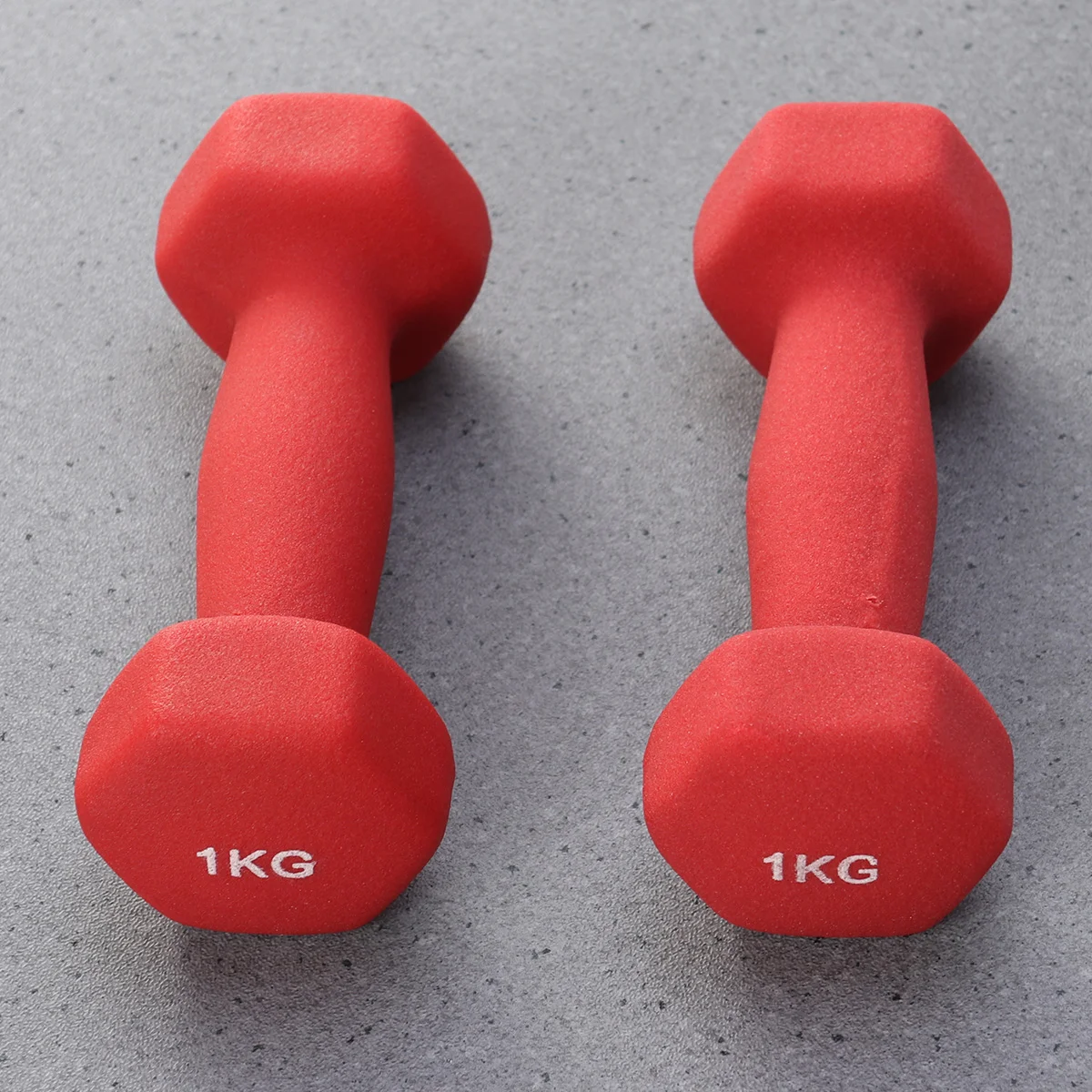 

Одна пара гантелей для упражнений весом 1 кг, эргономичные женские штанги, штанга для рук для йоги, упражнений, фитнеса (красный)