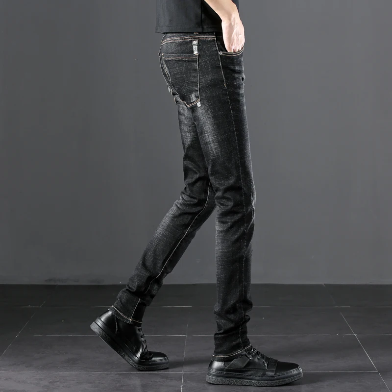 Брендовые мужские облегающие эластичные хлопковые джинсы WWKK 2020 модные деловые