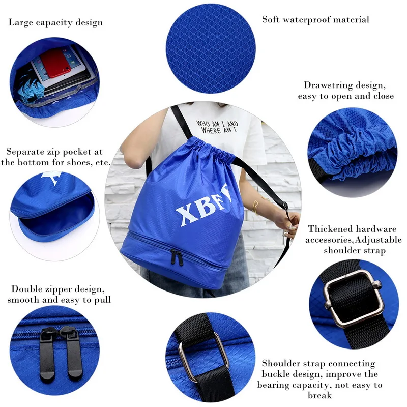 Для мужчин и женщин рюкзак на шнурке спортивный мешок Sackpack портативный