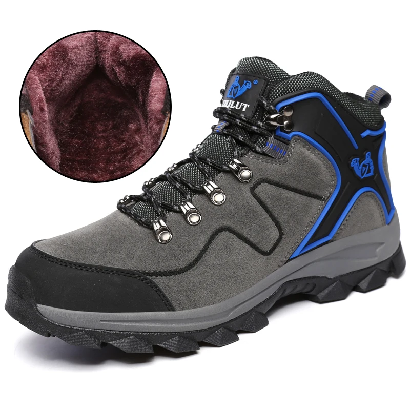 2019 work shoes men boots Autumn and winter sports Men's Waterproof Warm Leather sneakers autumn men's | Обувь