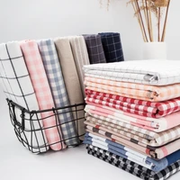 wash pure cotton 100 fabric for bed sheets quilt covered clothing shirt grid striped plaid cloth brocade sewing diy 50x250cm