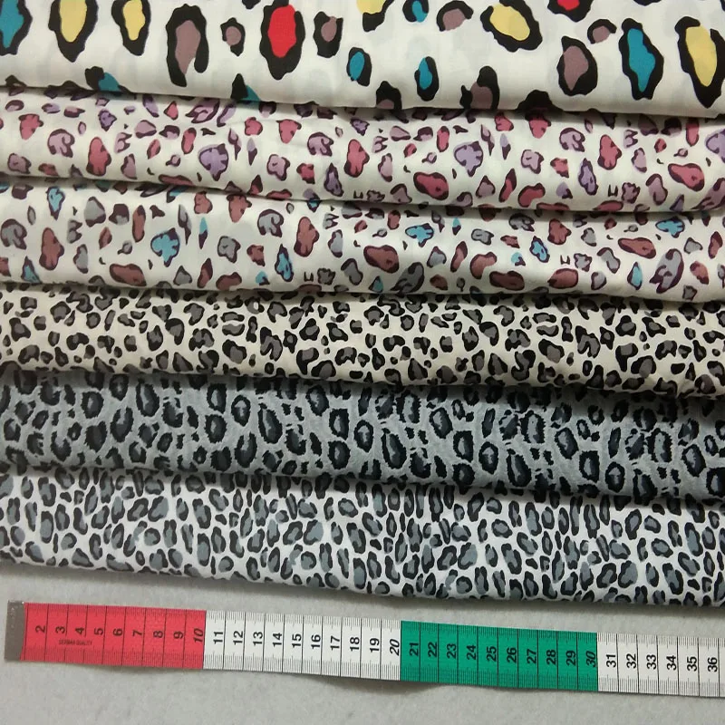 6 шт. хлопковый поплин с леопардовым принтом 24х23 см дышащая ткань для шитья