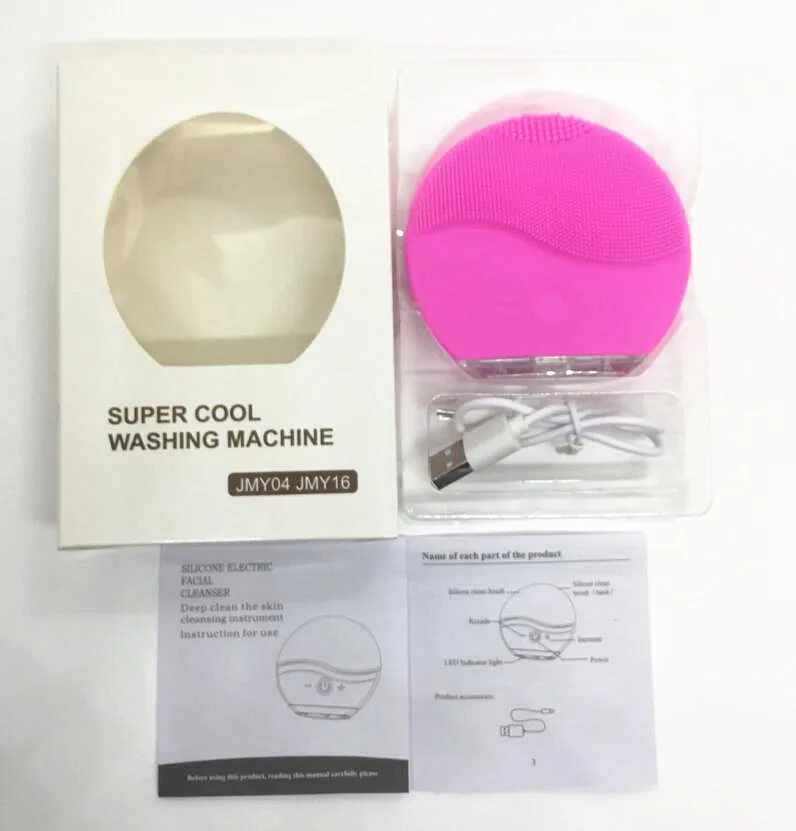 Электрическая массажная Очищающая щетка для лица силиконовая звуковая