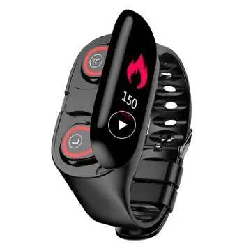 M1 TWS bluetooth наушники беспроводные Смарт часы Браслет Пульс смарт фитнес трекер