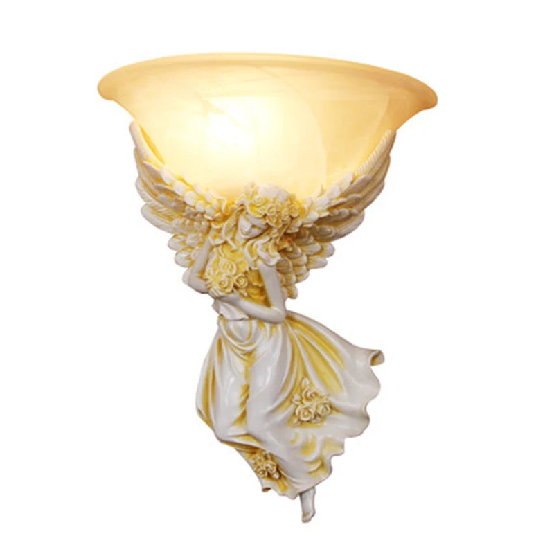 

Angel resin European style retro corridor dining room background wall E27 wall lamp